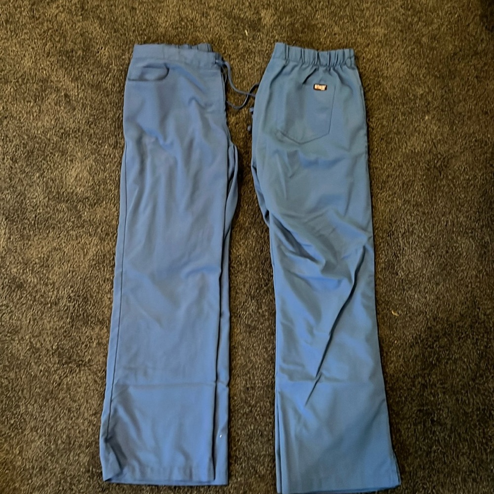 Two Greys Anatomy 5-Pocket Drawstring Scrub Pants Royal Blue Medium